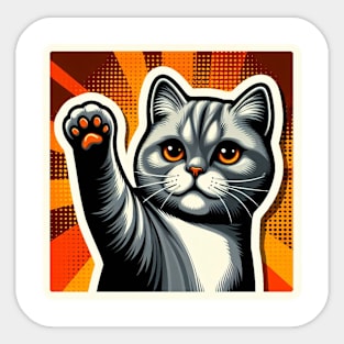 cat superhero Sticker